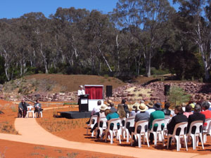 Red Centre Garden, opening ceremony